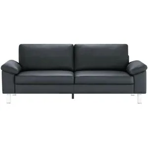 Höffner Einzelsofa aus Echtleder Bena ¦ blau ¦ Maße (cm): B: 228 H: 86 T: 97.0