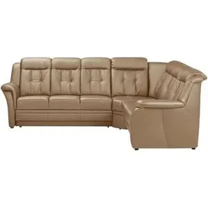 Polstermöbel Oelsa Komfort-Ecksofa aus Leder  Andorra ¦ braun ¦ Maße (cm): B:
