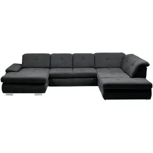 Lounge Collection Wohnlandschaft Flachgewebe  Affair ¦ schwarz ¦ Maße (cm): B:
