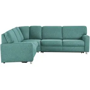 smart Ecksofa  Valencia ¦ türkis/petrol ¦ Maße (cm): B: 236 H: 90 T: 266.0