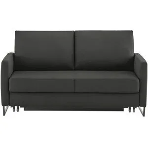 Höffner Schlafsofa aus Flachgewebe Fürth ¦ schwarz ¦ Maße (cm): B: 160 H: 90 T: 95.0