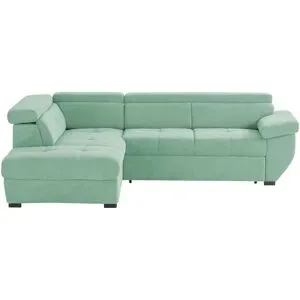 uno Ecksofa  Formula ¦ grün ¦ Maße (cm): B: 262 H: 79 T: 224.0