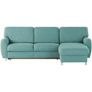 smart Ecksofa  Valencia ¦ türkis/petrol ¦ Maße (cm): B: 263 H: 90 T: 173.0