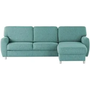 smart Ecksofa  Valencia ¦ türkis/petrol ¦ Maße (cm): B: 261 H: 90 T: 173.0