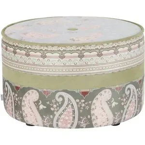bassetti by SCHRÖNO Pouf aus Velours Tino ¦ grün ¦ Maße (cm): H: 39  Ø: 63
