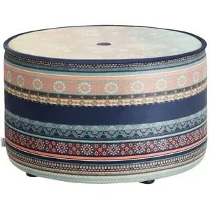 bassetti by SCHRÖNO Pouf aus Velours Tino ¦ blau ¦ Maße (cm): H: 39  Ø: 63