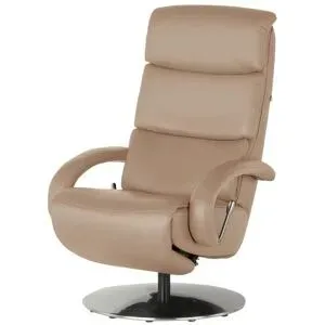 Hukla Ledersessel  Florian ¦ beige ¦ Maße (cm): B: 73 H: 115 T: 91.0
