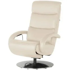 Hukla Ledersessel  Florian ¦ creme ¦ Maße (cm): B: 73 H: 109 T: 91.0