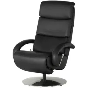 Hukla Ledersessel  Florian ¦ schwarz ¦ Maße (cm): B: 73 H: 115 T: 91.0