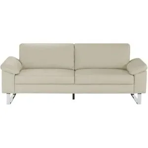 Max Schelling Ledersofa mit Kufengestell Maximum ¦ creme ¦ Maße (cm): B: 224 H: