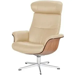 Höffner Relaxsessel aus Leder Timeout ¦ beige ¦ Maße (cm): B: 80 H: 109,5 T: 81.0