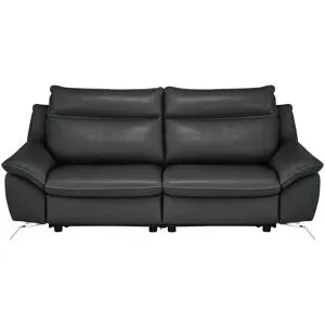 Natuzzi Editions Sofa aus Echtleder Orlando ¦ schwarz ¦ Maße (cm): B: 212 H: 94