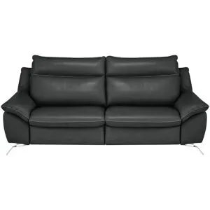 Natuzzi Editions Sofa aus Echtleder Orlando ¦ schwarz ¦ Maße (cm): B: 219 H: 94