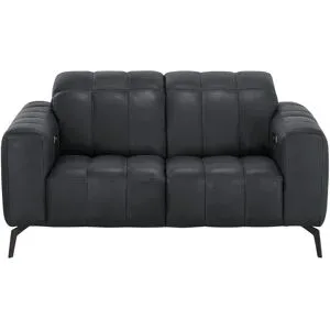 Natuzzi Editions Ledersofa mit Kopfteilverstellung Portento ¦ schwarz ¦ Maße