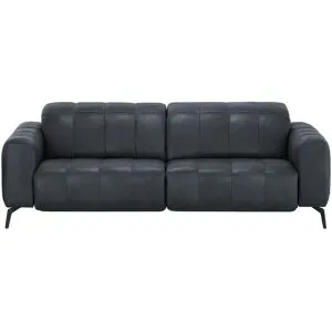 Natuzzi Editions Ledersofa mit Kopfteilverstellung Portento ¦ blau ¦ Maße (cm):