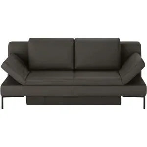 Höffner Schlafsofa mit Sitz- und Rückenfläche aus Echtleder Kenny ¦ braun ¦ Maße (cm):