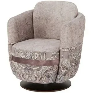 bassetti by SCHRÖNO Drehsessel aus Velours Murano ¦ grau ¦ Maße (cm): B: 74 H: