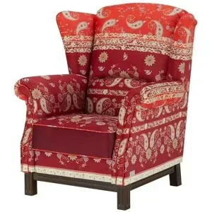bassetti by SCHRÖNO Sessel aus Velours Salina ¦ rot ¦ Maße (cm): B: 90 H: 106 T: