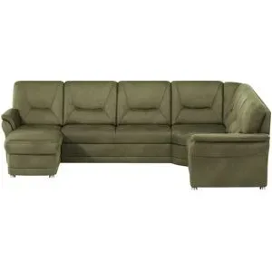 meinSofa Wohnlandschaft aus Mikrofaser Edda ¦ grün ¦ Maße (cm): B: 309 H: 96 T: