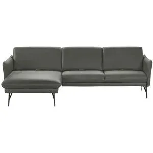 Himolla Ecksofa Leder  1928 ¦ grau ¦ Maße (cm): B: 280 H: 83 T: 175.0