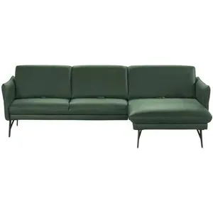 Himolla Ecksofa Leder  1928 ¦ grün ¦ Maße (cm): B: 280 H: 83 T: 175.0