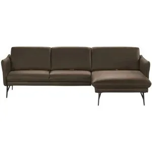 Himolla Ecksofa Leder  1928 ¦ braun ¦ Maße (cm): B: 280 H: 83 T: 175.0