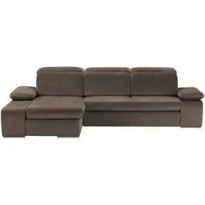 switch Ecksofa aus Mikrofaser Avilla ¦ braun ¦ Maße (cm): B: 285 H: 86 T: 187.0