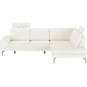 meinSofa Ecksofa aus Leder Dana ¦ weiß ¦ Maße (cm): B: 269 H: 86 T: 222.0