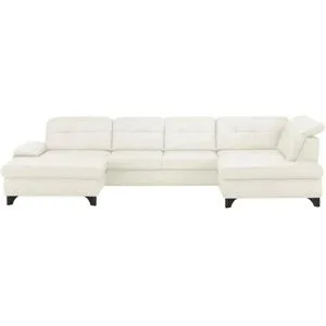 Lounge Collection Wohnlandschaft Leder  Jona ¦ weiß ¦ Maße (cm): B: 368 H: 100