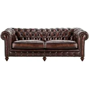 uno Ledersofa im Vintagelook Chesterfield ¦ braun ¦ Maße (cm): B: 230 H: 100 T: