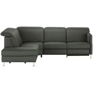 meinSofa Leder-Ecksofa  Leon ¦ grau ¦ Maße (cm): B: 259 H: 83 T: 236.0