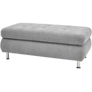 Lounge Collection Fußablage mit Stauraum Liora ¦ grau ¦ Maße (cm): B: 129 T: