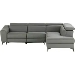 uno Ecksofa mit elektrischer Relaxfunktion Art ¦ grau ¦ Maße (cm): B: 271 H: 97