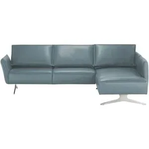 Koinor Ecksofa Leder  Vineto ¦ blau ¦ Maße (cm): B: 272 H: 83 T: 207.0