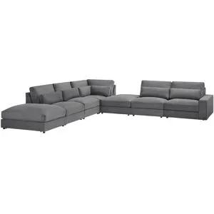 Höffner Ecksofa  Branna ¦ grau ¦ Maße (cm): B: 412 H: 88 T: 386.0