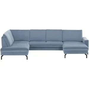 meinSofa Wohnlandschaft  Grace ¦ blau ¦ Maße (cm): B: 332 H: 89 T: 220.0