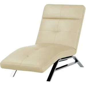 Höffner Relaxliege aus Leder  Riva ¦ creme ¦ Maße (cm): B: 80 H: 113 T: 198.0