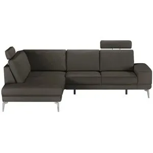 meinSofa Ecksofa aus Leder Dana ¦ braun ¦ Maße (cm): B: 269 H: 86 T: 222.0