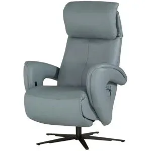 Hukla Relaxsessel aus Leder Pierre ¦ blau ¦ Maße (cm): B: 75 H: 115 T: 87.0