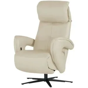 Hukla Relaxsessel aus Leder Pierre ¦ creme ¦ Maße (cm): B: 75 H: 115 T: 87.0
