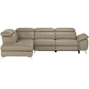 uno Ecksofa mit elektrischer Relaxfunktion Danae ¦ grau ¦ Maße (cm): B: 282 H: