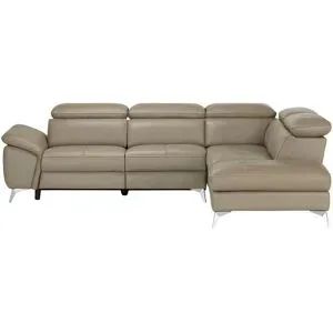 uno Ecksofa mit elektrischer Relaxfunktion Danae ¦ grau ¦ Maße (cm): B: 282 H:
