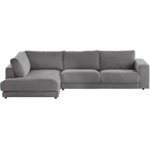 Jette Home Ecksofa Cord Sila ¦ grau ¦ Maße (cm): B: 325 H: 85 T: 224.0