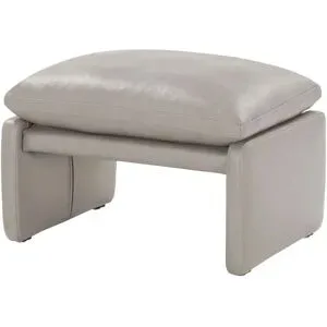 erpo just relax Polsterhocker Leder  JR 290 Trento ¦ grau ¦ Maße (cm): B: 64 H: