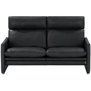 erpo just relax Ledersofa  JR 290 Trento ¦ schwarz ¦ Maße (cm): B: 157 H: 93 T: