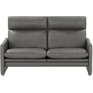 erpo just relax Ledersofa  JR 290 Trento ¦ grau ¦ Maße (cm): B: 157 H: 93 T: