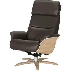 Nils Olsen Relaxsessel Leder mit Relaxfunktion Balance ¦ braun ¦ Maße (cm): B: