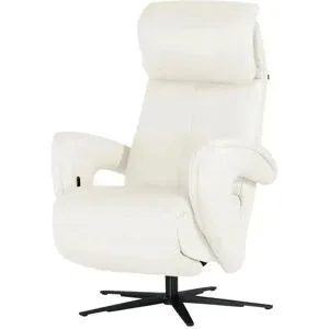 Hukla Relaxsessel aus Leder Pierre ¦ weiß ¦ Maße (cm): B: 75 H: 115 T: 87.0