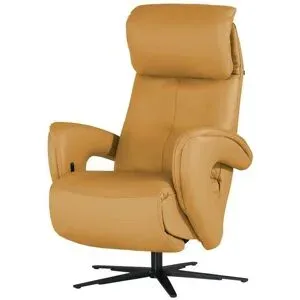 Hukla Relaxsessel aus Leder Pierre ¦ orange ¦ Maße (cm): B: 75 H: 115 T: 87.0