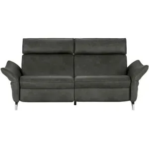 Himolla Einzelsofa aus Echtleder 1926 ¦ grau ¦ Maße (cm): B: 194 H: 94 T: 95.0